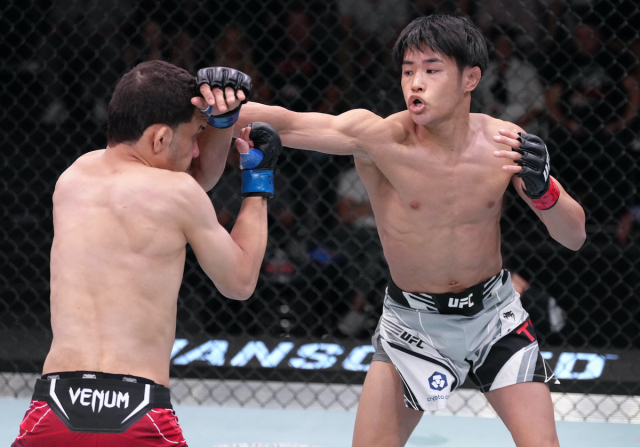 펀치를 날리는 다이라(오른쪽). /UFC 제공