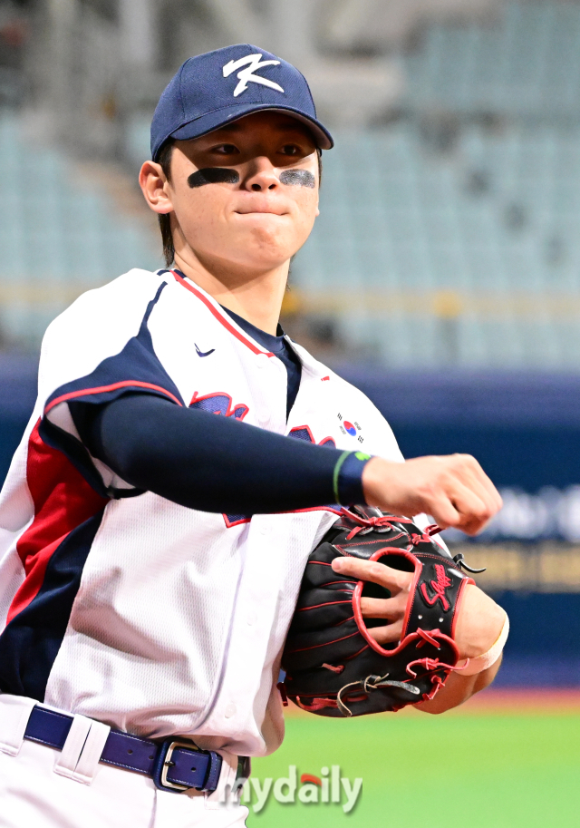 6일 오후 서울 고척스카이돔에서 진행된 대한민국 야구대표팀- 상무의 연습 경기. 김도영/마이데일리