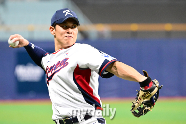 2024 세계야구소프트볼연맹(WBSC) 프리미어12 대표팀 송성문./마이데일리