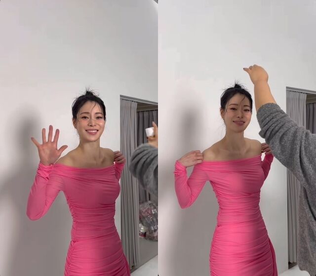 배우 임지연이 화보 촬영을 준비하는 모습. / 임지연 인스타그램