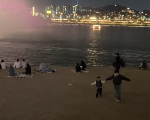 아들과 춘 춤에 시민들이 박수를 보냈다. / 이미도 SNS 캡처 